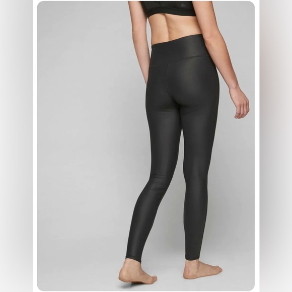Athleta Black High Rise Chaturanga Shine Tight legging. Size small - Picture 2 of 10